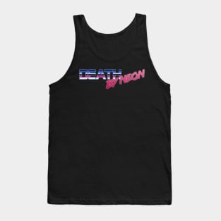 Death By Neon Logo Design - Official Product - cinematic synthwave / horror / berlin school / retrowave / dreamwave t-shirt Tank Top